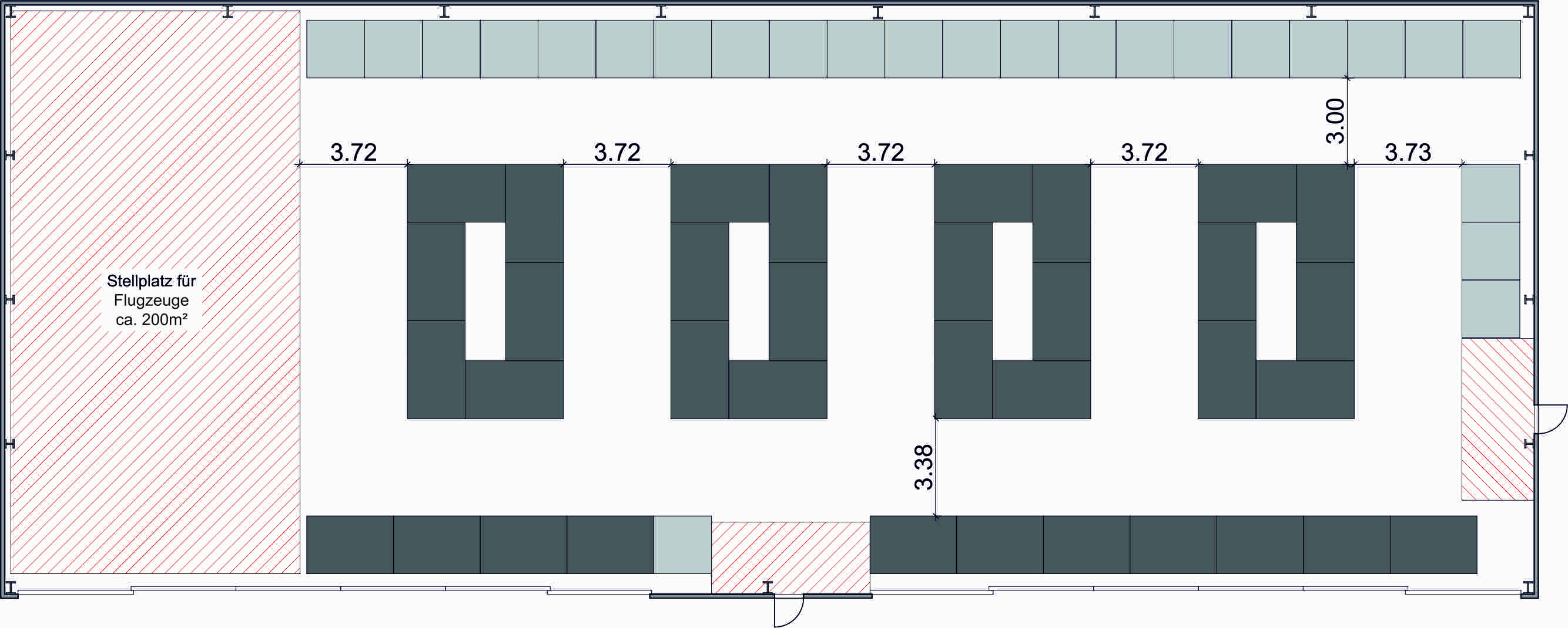 Belegungsplan der Halle