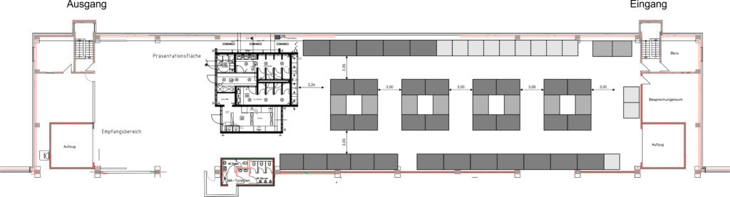 Belegungsplan der Halle